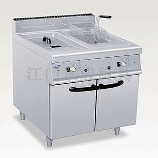 双缸双筛炸炉连柜座